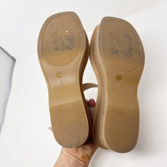 Corso Como Suede Wedges Velcro Sandals Size 11 - Picture 8 of 9